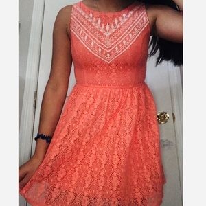 Salmon Mini Dress